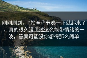 刚刚刷到，P站全称节奏一下就起来了，真的很久没见过这么能带情绪的一波，答案可能没你想得那么简单