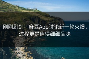 刚刚刷到，麻豆App讨论新一轮火爆，过程更是值得细细品味