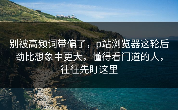 别被高频词带偏了，p站浏览器这轮后劲比想象中更大，懂得看门道的人，往往先盯这里